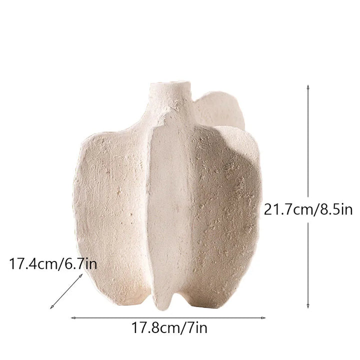 Ceramic Coastal Vase – Nordic Starfish & Waves Decor