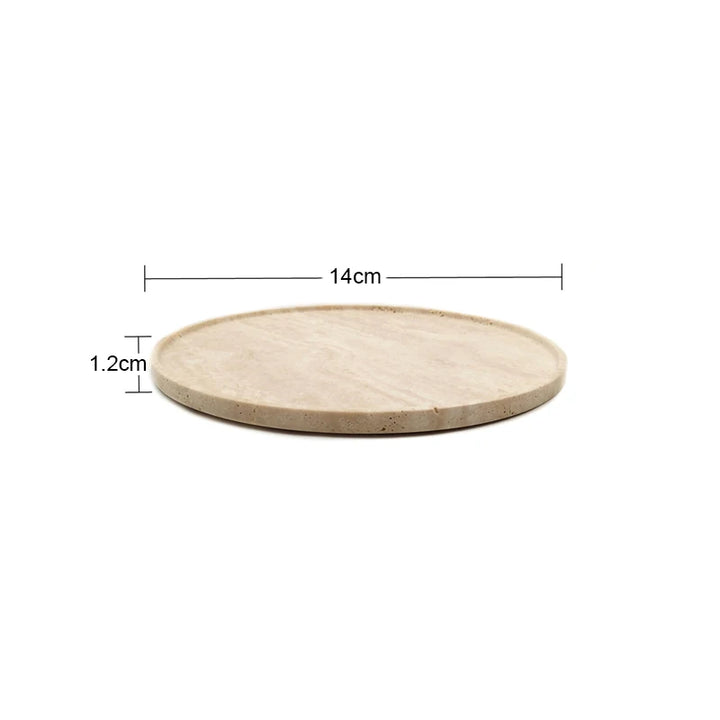 Natural Travertine Marble Tray – Elegant Stone Organizer for Bathroom, Vanity, Jewelry, Perfume & Decor | Handmade Luxury Gift