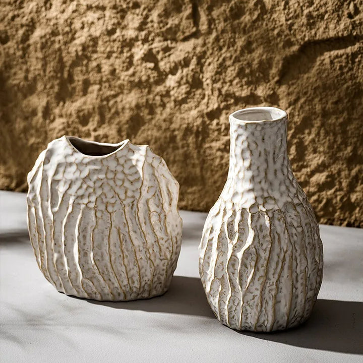 Nordic Ceramic Vase – Modern Boho Tabletop Decor