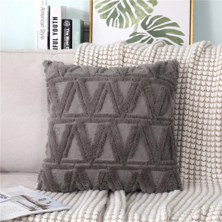 Soft Plush Faux Fur Cushion Cover – Nordic Luxury Decor