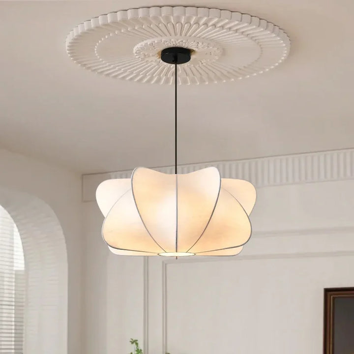 Wabi Sabi Silk LED Pendant Light – Japanese Style Lamp