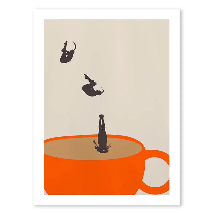 Funny Girl Coffee Wall Art Canvas – Kitchen & Living Room Decor