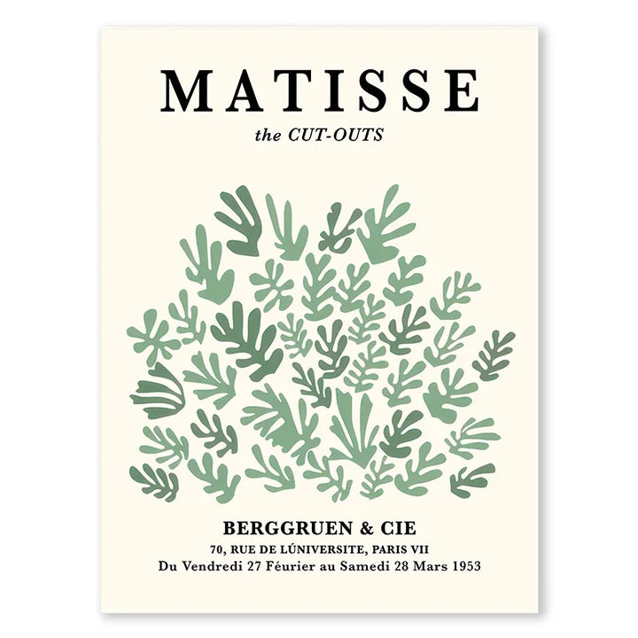 Green Abstract Bauhaus Canvas Poster for Wall Decor