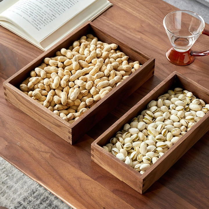 Solid Wood Organizer Box – Desk & Coffee Table Storage Tray