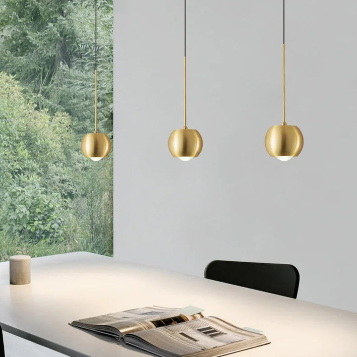 Modern Gold Pendant Lamp – Nordic Egg-Shaped LED Light