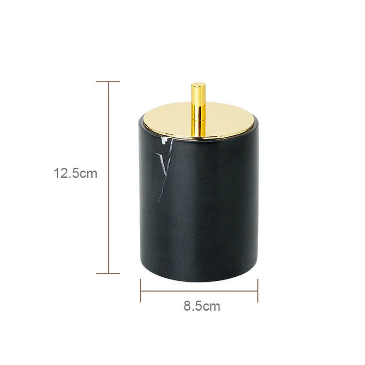 Black Nero Marquina Marble Bathroom Set – Luxury Accessories