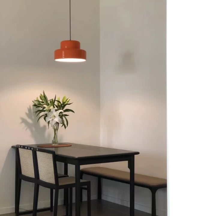 Bauhaus Vintage Orange Pendant Lamp – Retro Iron Light
