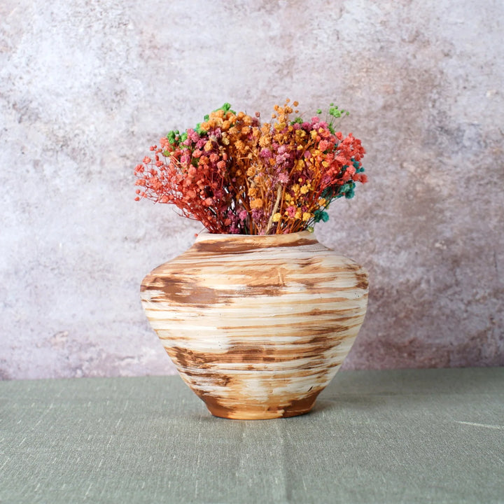 Rustic Ceramic Vase – Textured Pottery for Home Décor