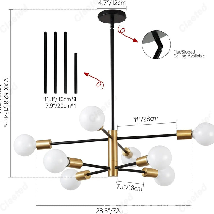 Modern Minimalist LED Chandelier – European Style Pendant Light