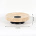 Beige Travertine Tray with Metal Base – Vintage Stone Stand