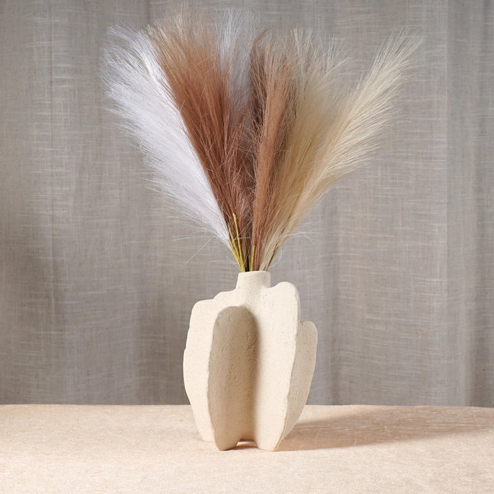 Ceramic Coastal Vase – Nordic Starfish & Waves Decor