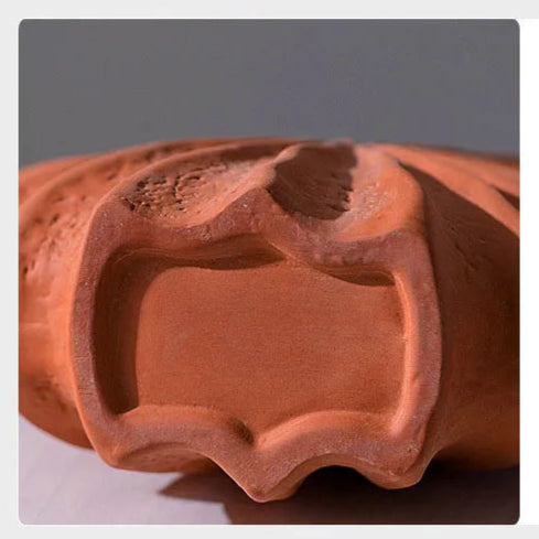 Shell Shaped Ceramic Vase – Minimalist Orange Home Decor