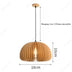 Creative Wooden LED Pendant Light – Vintage Modern Ceiling Lamp
