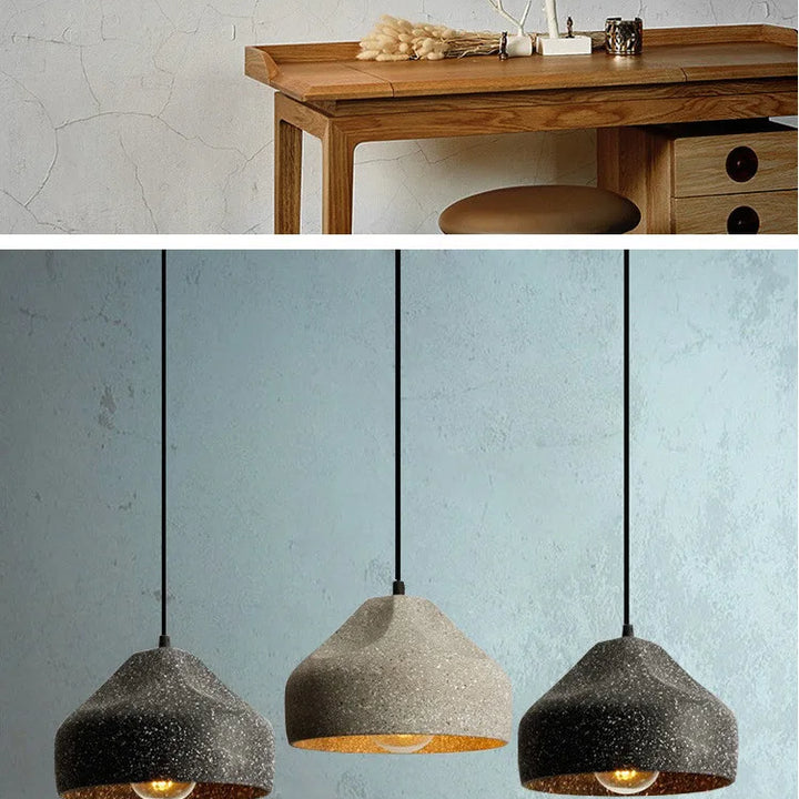 Nordic Industrial Cement Pendant Lamp – LED Chandelier