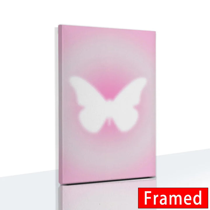 Gradient Spiritual Aura Canvas – Framed Pastel Wall Art