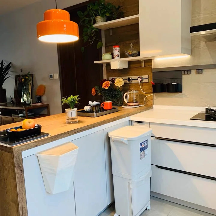 Bauhaus Vintage Orange Pendant Lamp – Retro Iron Light