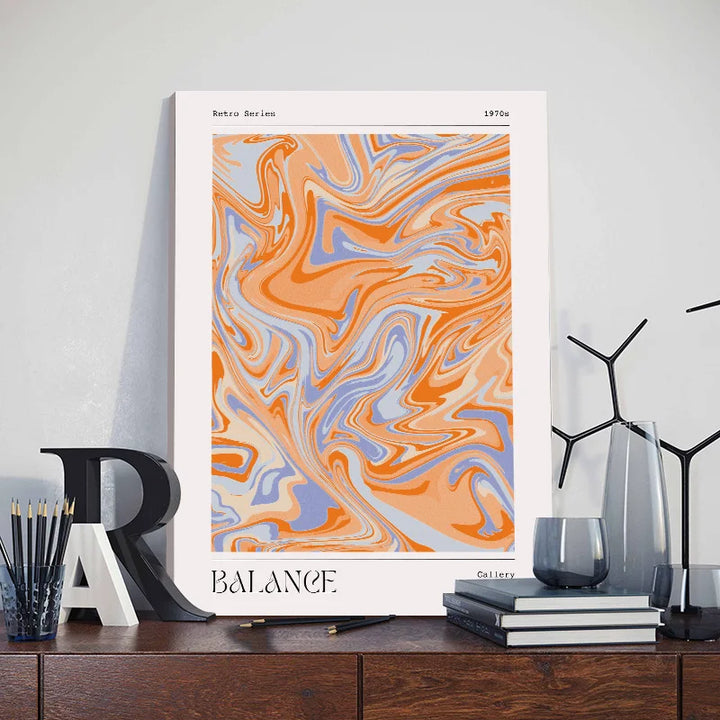 Gradient Spiritual Aura Canvas – Framed Pastel Wall Art