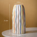 Colorful Stripe Ceramic Vase – Modern Centerpiece Home Decor