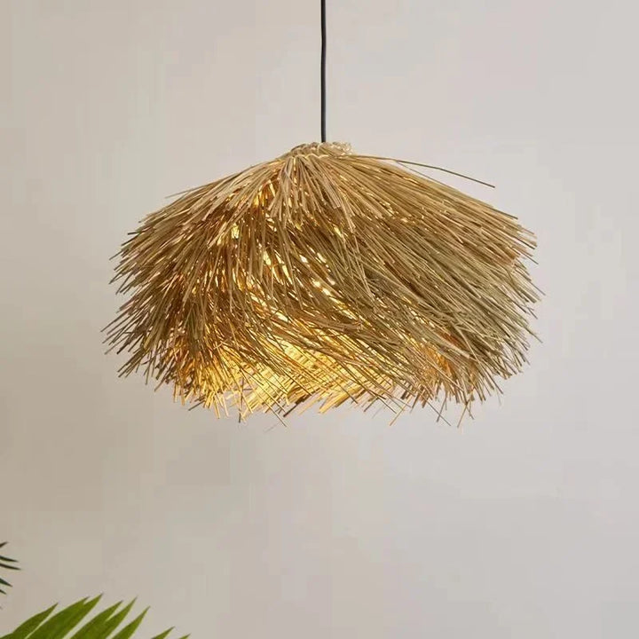 Wabi Sabi Rattan Pendant Light – Nordic LED Chandelier