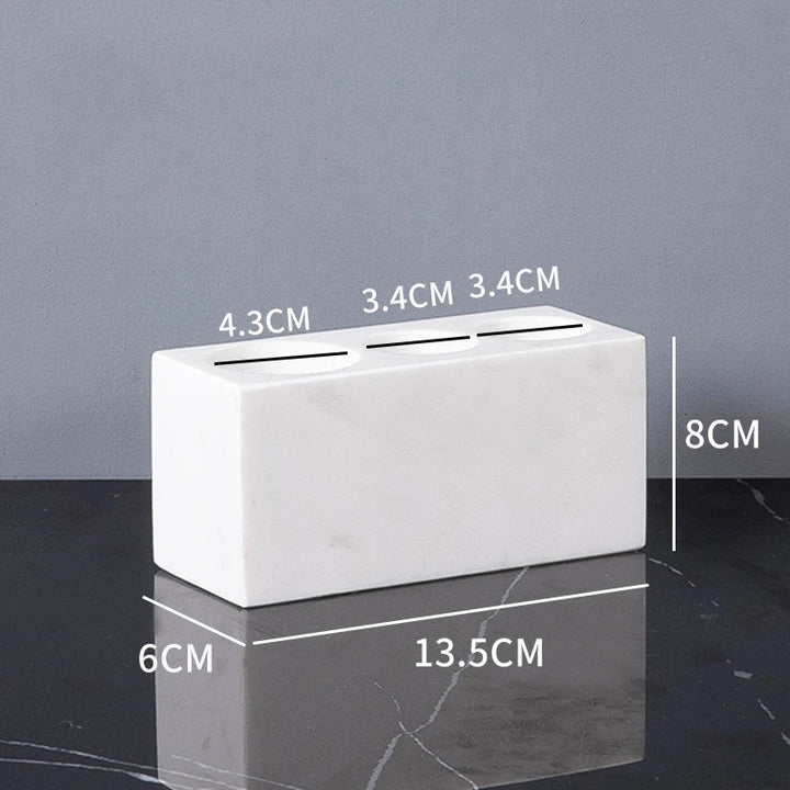 Volakas White Marble Bathroom Accessories Set