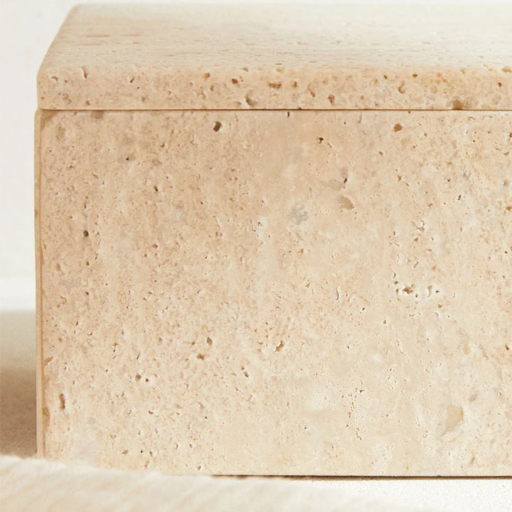 Travertine Marble Storage Jar – Jewelry & Bathroom Organizer