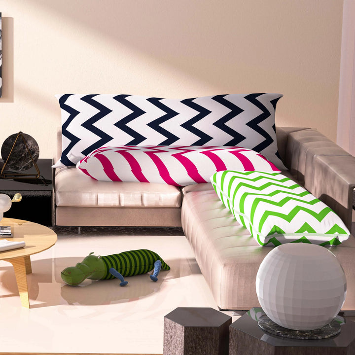 Nordic Cotton Long Pillow Case – Soft Wave Body Pillow Cover