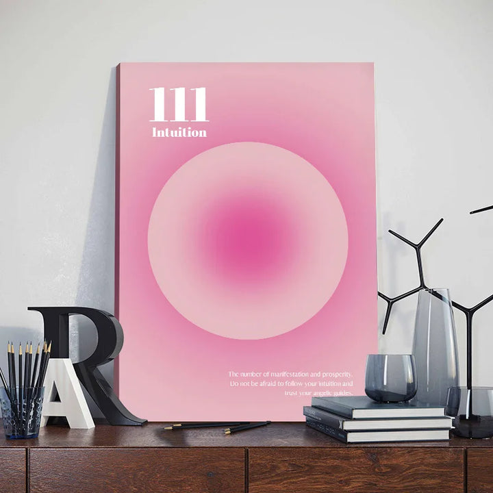 Gradient Spiritual Aura Canvas – Framed Pastel Wall Art