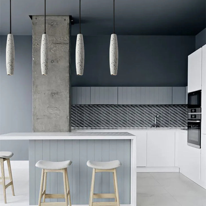 Industrial Waterstone LED Pendant Light – Modern Dining & Kitchen Lamp