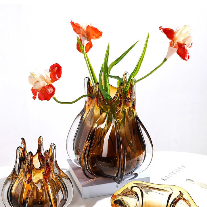 Creative Bud Glass Vase – Modern Transparent Flower Pot