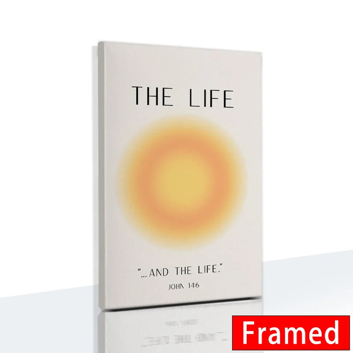 Gradient Spiritual Aura Canvas – Framed Pastel Wall Art