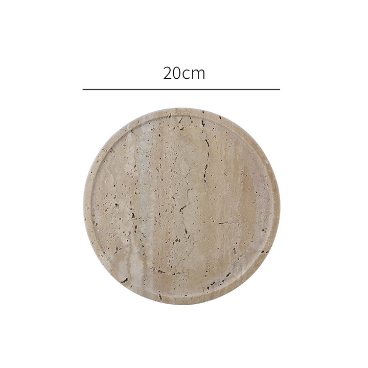 Minimalist Travertine Marble Tray – Vanity & Jewelry Decor