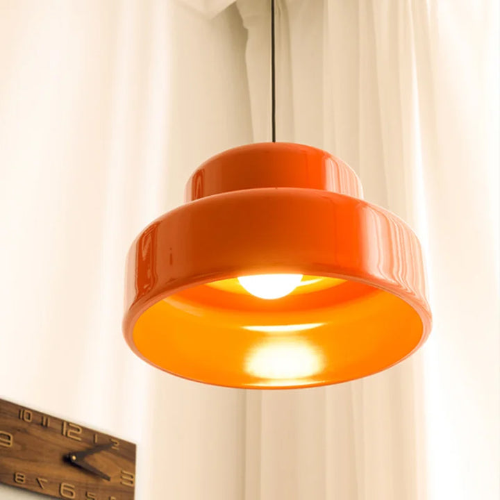 Bauhaus Vintage Orange Pendant Lamp – Retro Iron Light