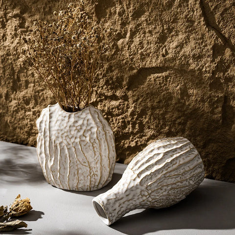 Nordic Ceramic Vase – Modern Boho Tabletop Decor