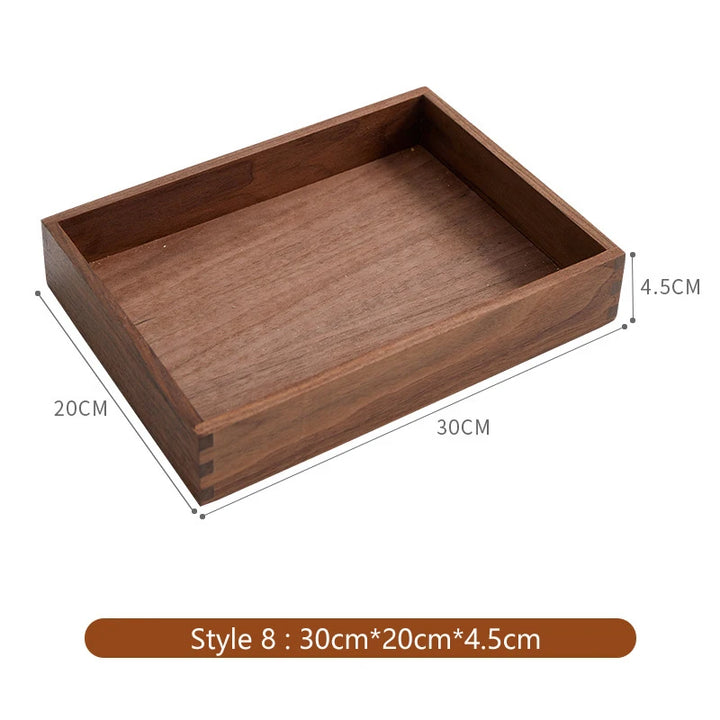Solid Wood Organizer Box – Desk & Coffee Table Storage Tray