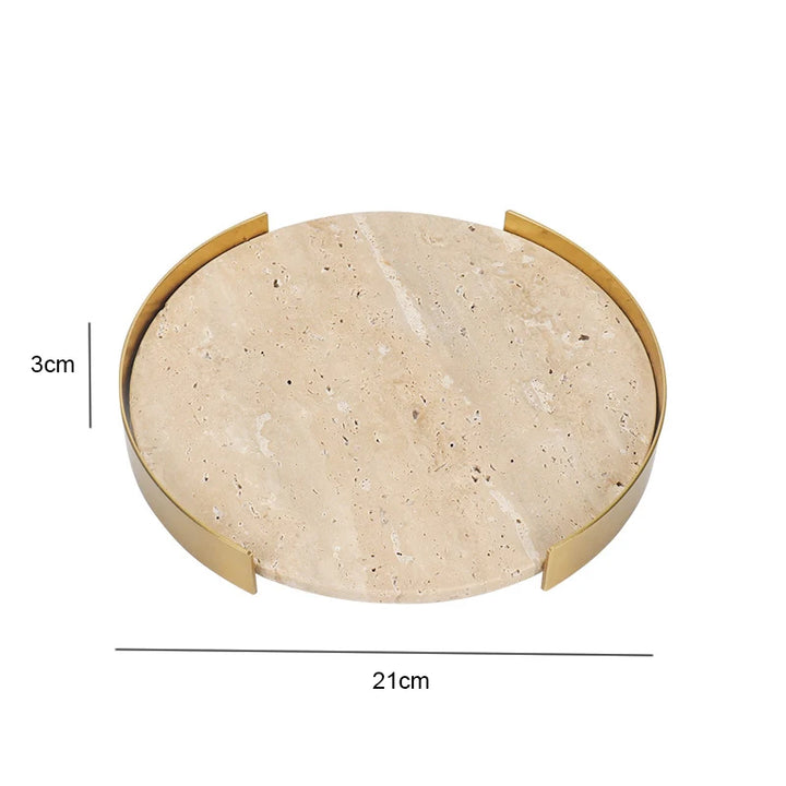 Natural Travertine Marble Incense Burner – Wabi-Sabi Ball-Shaped Stone Holder for Home & Spiritual Decor