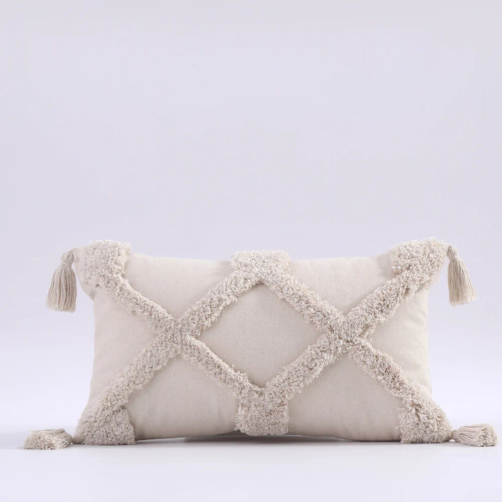 Boho Chenille Tufted Cushion Cover – Luxury with Tassels