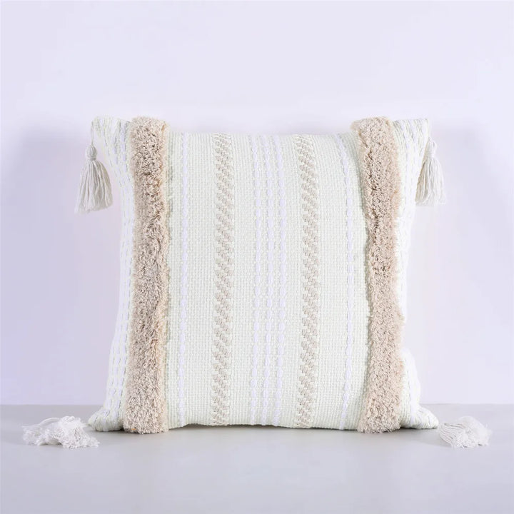 Boho Chenille Tufted Cushion Cover – Luxury with Tassels