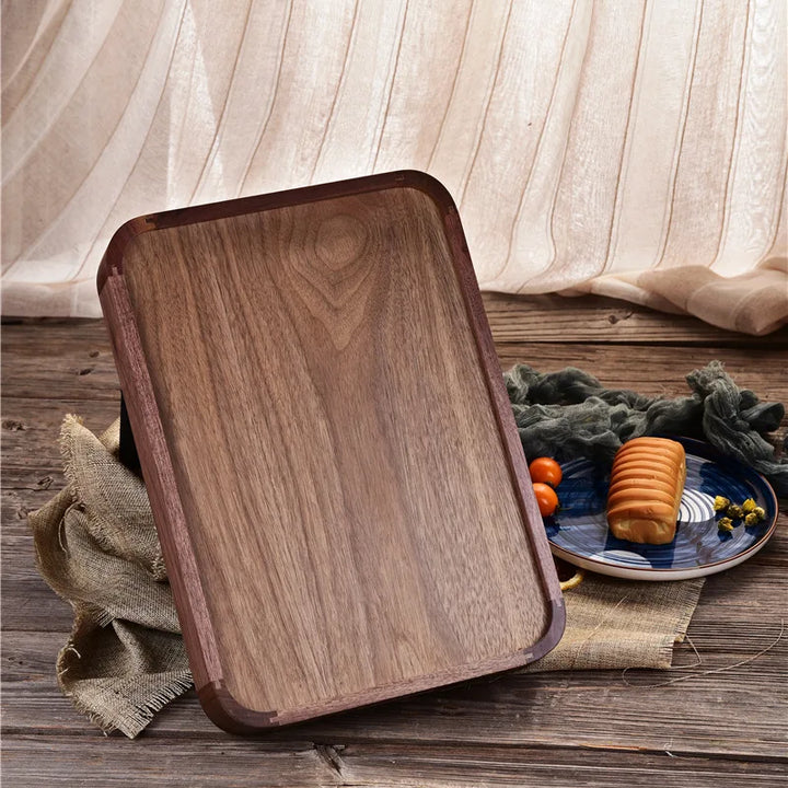 Black Walnut Wood Tray – Handcrafted Mortise & Tenon Design