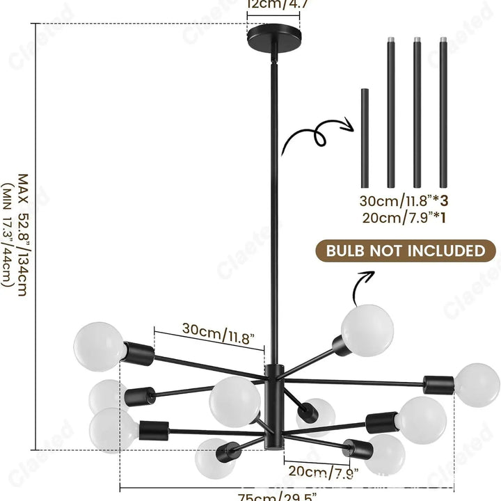 Modern Minimalist LED Chandelier – European Style Pendant Light