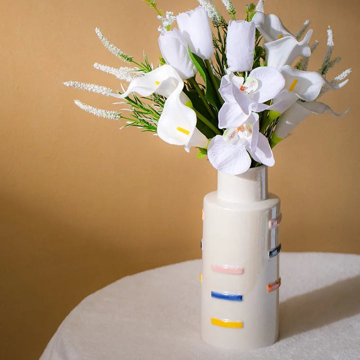 Colorful Ceramic Dopamine Vase – Modern Table Decor