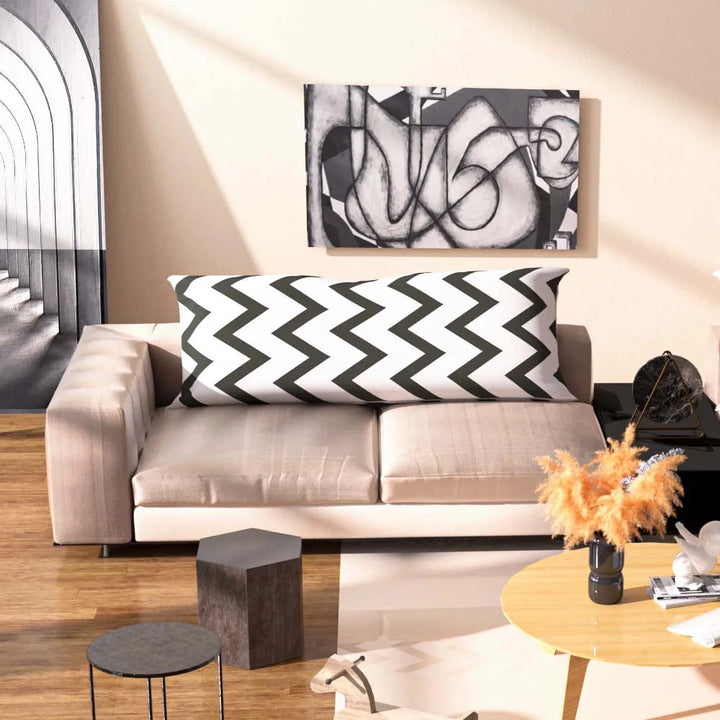 Nordic Cotton Long Pillow Case – Soft Wave Body Pillow Cover