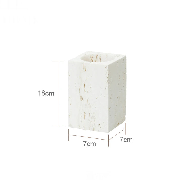 Beige Travertine Bathroom Set – Natural Marble Accessories