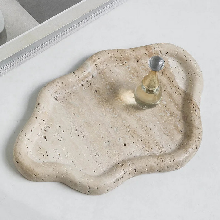 Travertine Jewelry and Perfume Tray – Natural Stone Display