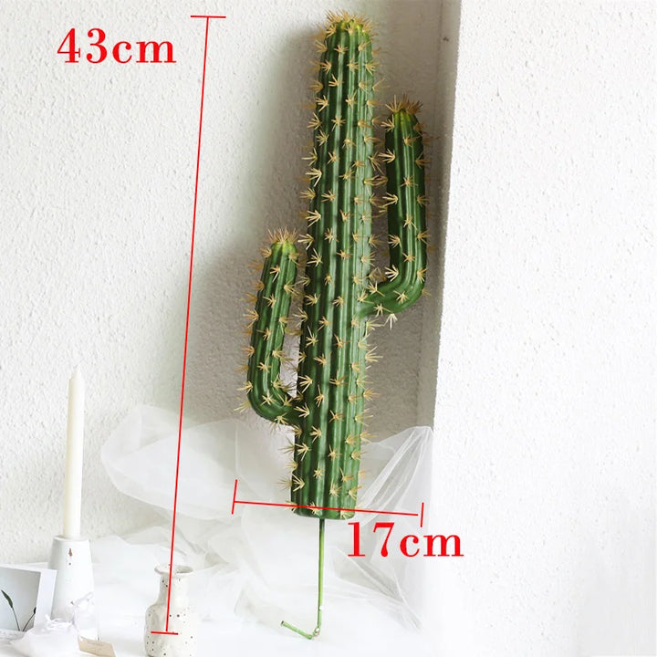 Tall Artificial Cactus Decor – 30-43cm Green Thorn Ball Succulent for Home, Office & Event Styling