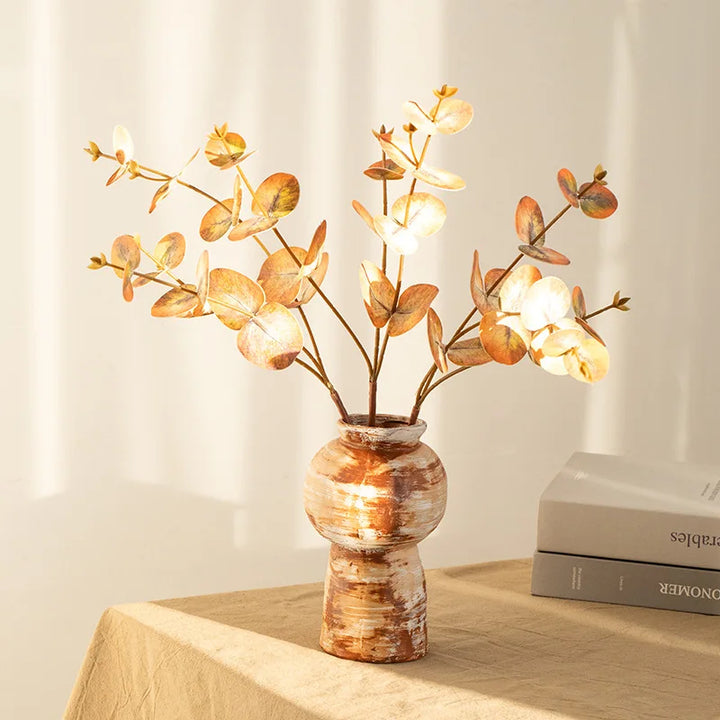 Rustic Textured Ceramic Vase – Modern Pottery Centerpiece for Living Room, Kitchen, Bedroom & Home Decoration