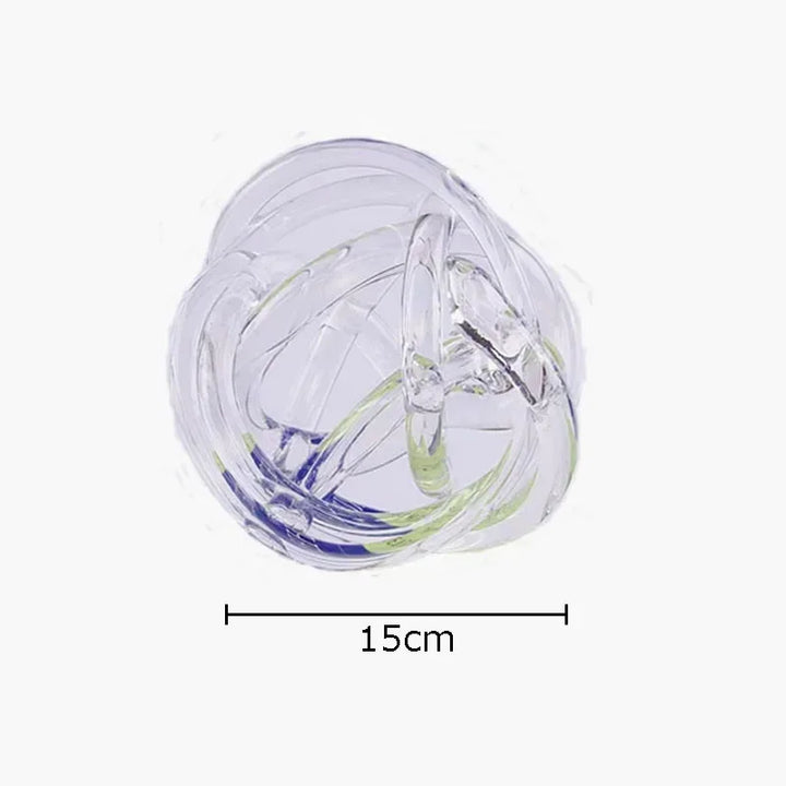 Transparent Glass Knot Sculpture – Modern Art Ornament