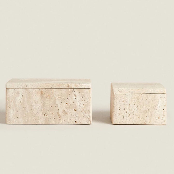 Travertine Marble Storage Jar – Jewelry & Bathroom Organizer