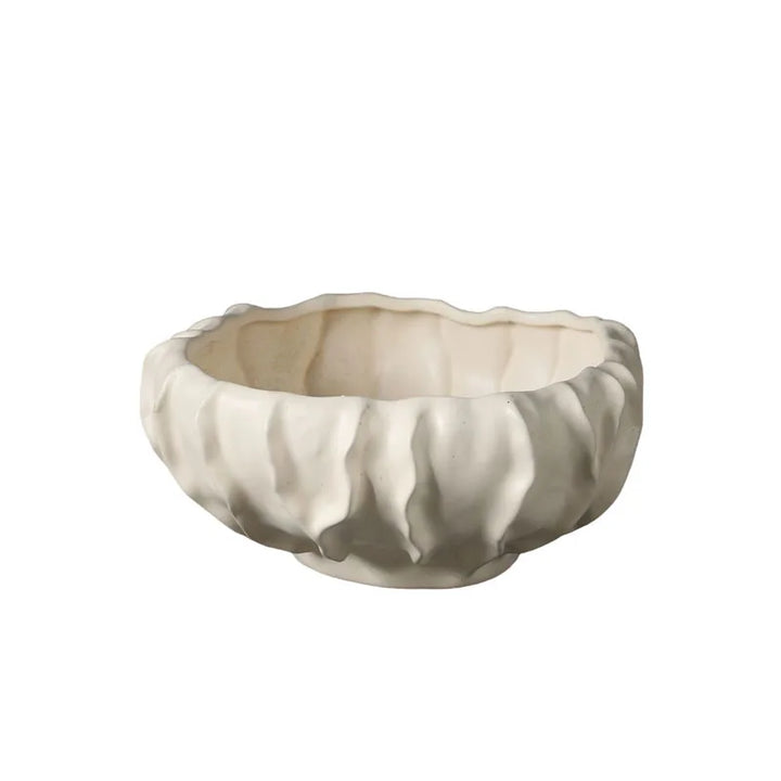 Geometric Pleated Resin Fruit Bowl – Modern Decorative Tray for Tabletop & Home Accessories
