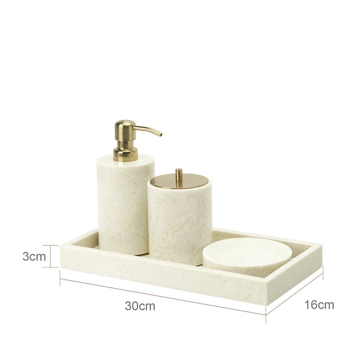 Crema Nuova Marble Bathroom Accessories Set