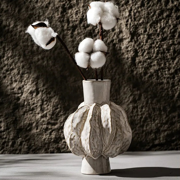 Unique Ceramic Nordic Vase – Modern Boho Table Centerpiece